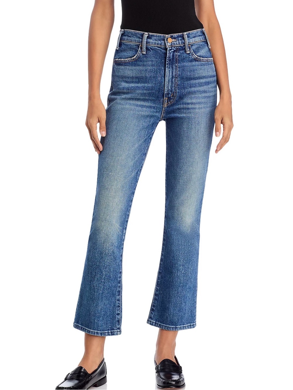 NWT MOTHER Jeans Hustler Ankle Bending the Rules Blue Size 25